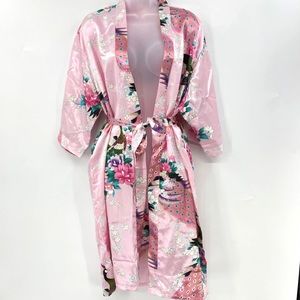 Floral Satin Kimono